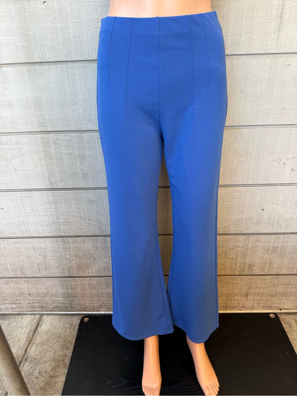 Women’s High-Rise Bootcut Ponte Pants in Bright Blue size medium